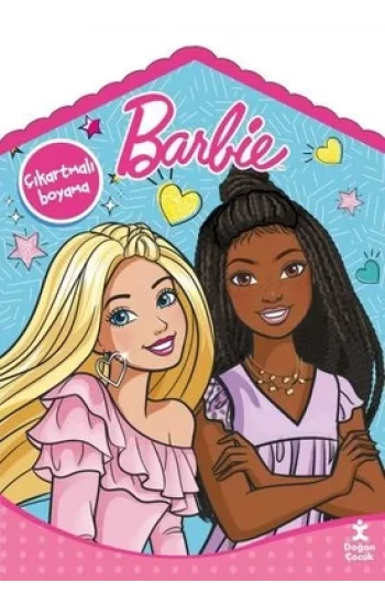 Barbie Evde Çıkartmalı Boyama Kitabı