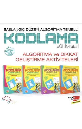 Başlangıç Düzeyi Algoritma Temelli Adım Adım Kodlama 4lü Kitap Seti