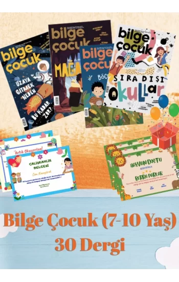 Bilge Çocuk Dergisi 30’lu Set | 7–10 Yaş İçin Eğitici ve Eğlenceli Sayılar