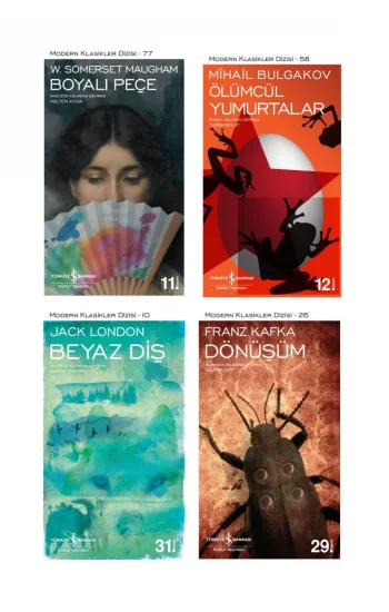 Boyalı Peçe + Ölümcül Yumurtalar + Dönüşüm + Beyaz Diş- 4 Kitap Set - Iş Bankası Özel Set Boyalı Peç