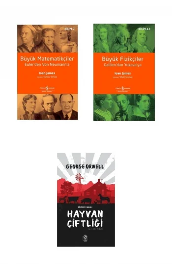 Büyük Matematikçiler - Büyük Fizikçiler - Hayvan Çiftliği - Iş Bankası 3 Kitap Set
