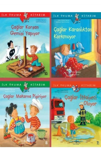 Çağlar Korsan Gemisi Yapıyor+karanlıktan Korkmuyor+makarna Pişiriyor+ Itfaiyeci Oluyor 4 Kitap Set