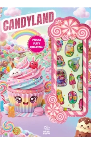 Candyland - Puffy Parlak Çıkartmalı Boyama Kitabı