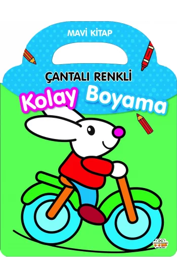 Çantalı Renkli Kolay Boyama- Mavi Kitap