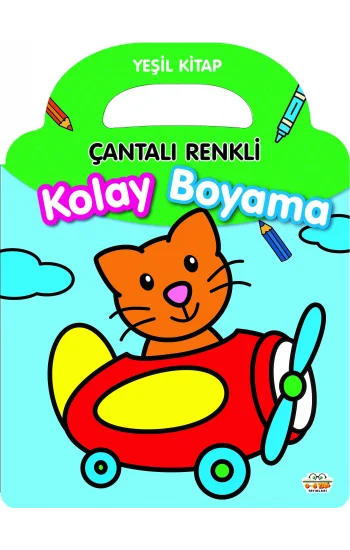 Çantalı Renkli Kolay Boyama- Yeşil Kitap