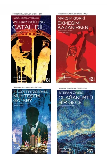 Çatal Dil + Ekmeğimi Kazanırken + Muhteşem Gatsby + Olağanüstü Bir Gece- 4 Kitap Set