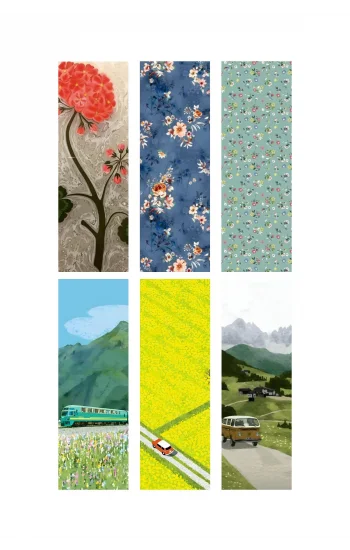 Çiçek Seti Kitap Ayraçları Hediyelik Ayraç 6lı set