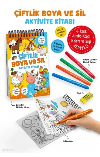 Çiftlik – Boya ve Sil Aktivite Kitabı