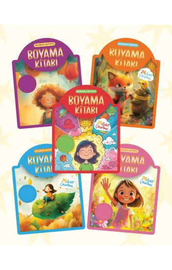Çıkartmalı Boyama Kitabı 5li Set