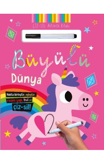 Çiz – Sil Aktivite Kitabı  Büyülü Dünya