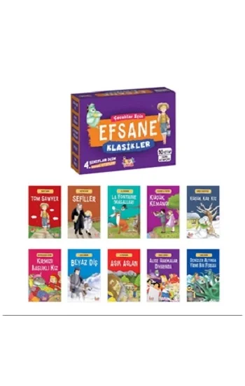 Çocuklar İçin Efsane Klasikler (10 Kitap+Soru Kitapçığı)