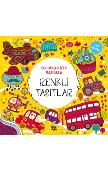 Çocuklar İçin Mandala - Renkli Taşıtlar