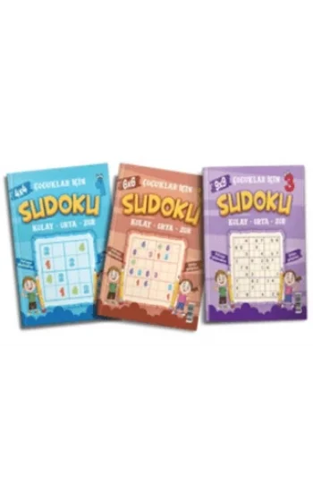 Çocuklar İçin Sudoku 3lü Set