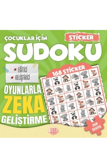 Çocuklar İçin Sudoku - Sticker Hediyeli Zor Seviye 2