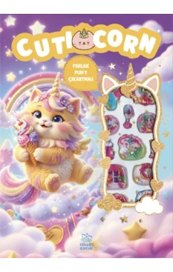 Cuticorn - Puffy Parlak Çıkartmalı Boyama Kitabı