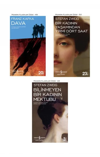 Dava + Bir Kadının Yaşamından Yirmi Dört Saat + Bilinmeyen Bir Kadının Mektubu- 3 Kitap Set