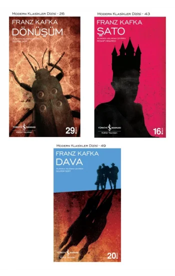 Dava + Dönüşüm + Şato- 3 Kitap Set - Iş Bankası Özel Set Dava Kitabı