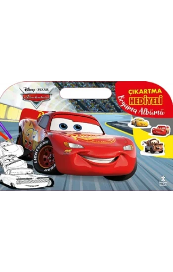 Disney Arabalar Çıkartma Hediyeli Boyama Albümü