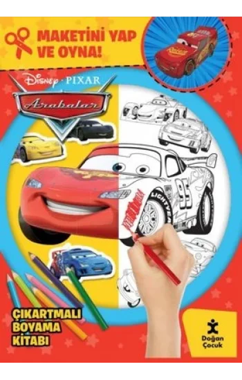 Disney Pixar Arabalar - Çıkartmalı Boyama Kitabı - Maketini Yap ve Oyna!