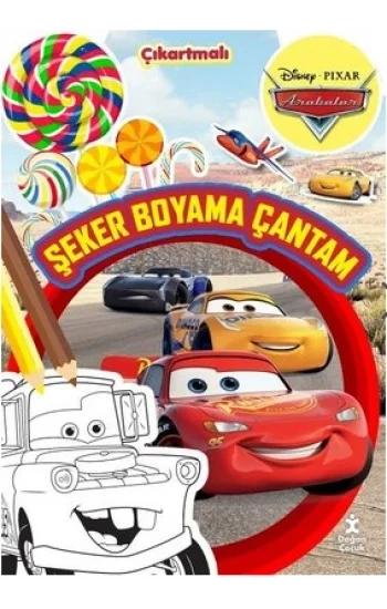 Disney Pixar Arabalar - Şeker Boyama Çantam - Çıkartmalı