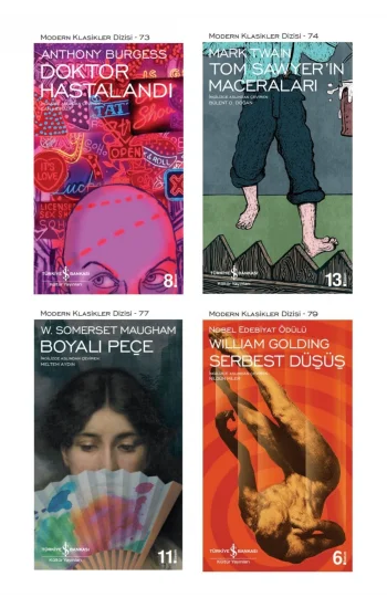 Doktor Hastalandı + Tom Sawyerin Maceraları + Boyalı Peçe + Serbest Düşüş- 4 Kitap Set