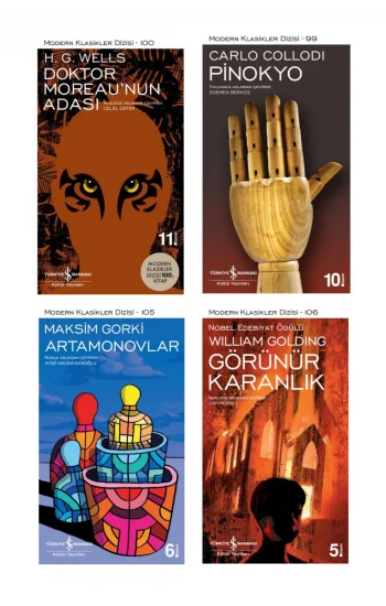 Doktor Moreaunun Adası + Pinokyo + Artamonovlar + Görünür Karanlık- 4 Kitap Set