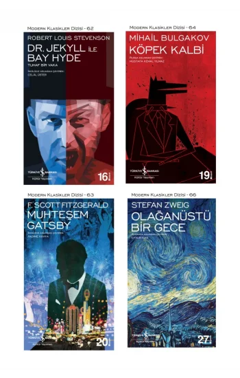 Dr. Jekyll Ile Bay Hyde + Köpek Kalbi + Muhteşem Gatsby + Olağanüstü Bir Gece- 4 Kitap Set