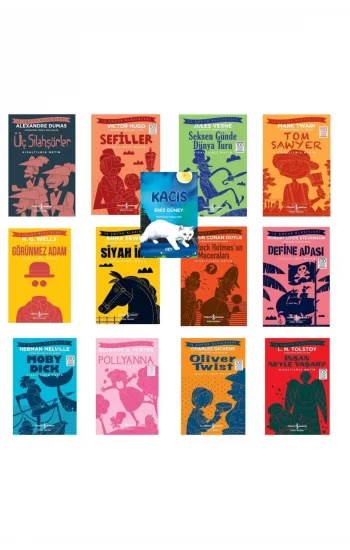 Dünya Çocuk Klasikleri Kısaltılmış Metin 12 Kitap Set / Kaçış