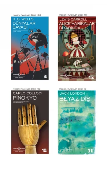 Dünyalar Savaşı + Alice Harikalar Diyarında + Beyaz Diş + Pinokyo- 4 Kitap Set