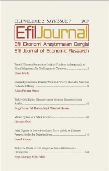 Efil Ekonomi Araştırmaları Dergisi; Cilt: 2Sayı 7
