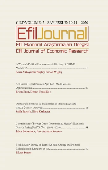 Efil Ekonomi Araştırmaları Dergisi Cilt: 3 Sayı  10-11