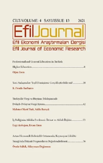 Efil Ekonomi Araştırmaları Dergisi; Cilt: 4 Sayı: 13