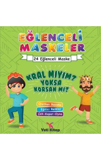 Eğlenceli maskeler kral mıyım yoksa korsan mı?