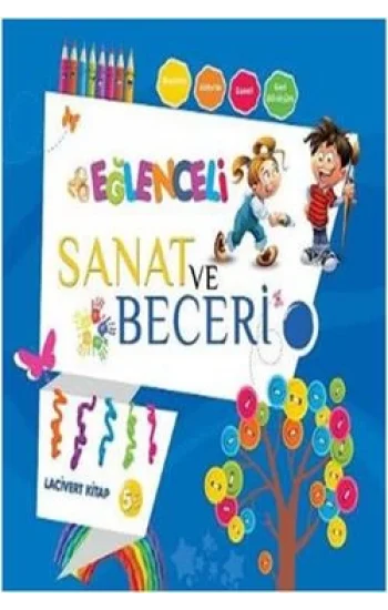 Eğlenceli Sanat ve Beceri Lacivert Kitap (5 Yaş)