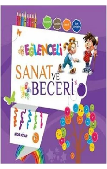 Eğlenceli Sanat ve Beceri Mor Kitap (7 Yaş)