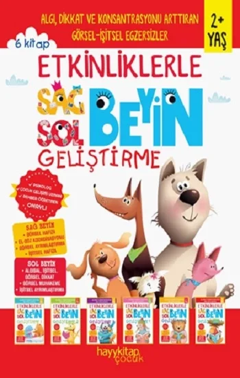 Etkinliklerle Sağ Beyin Sol Beyin Geliştirme (2+ Yaş) 6lı Set
