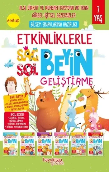 Etkinliklerle Sağ Beyin Sol Beyin Geliştirme (7 yaş) 6lı Set