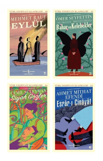 Eylül + Bahar Ve Kelebekler + Esrar-ı Cinayat (günümüz Türkçesiyle) + Siyah Gözler- 4 Kitap Set
