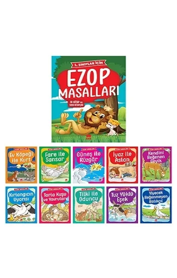 Ezop Masalları (10 Kitap+Soru Kitapçığı)
