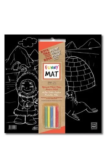 Funny Mat - Black Kutup (Tebeşirli)