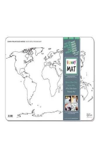 Funny Mat - Dünya Kıtalar Dilsiz  Haritası