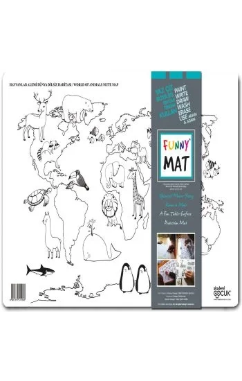 Funny Mat - Hayvanlar Alemi Dünya Dilsiz Haritası