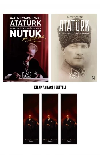 Gençler İçin Fotoğraflarla Nutuk - Atatürk Kurucu Felsefenin Evrimi - Kitap Ayracı Hediyeli Set