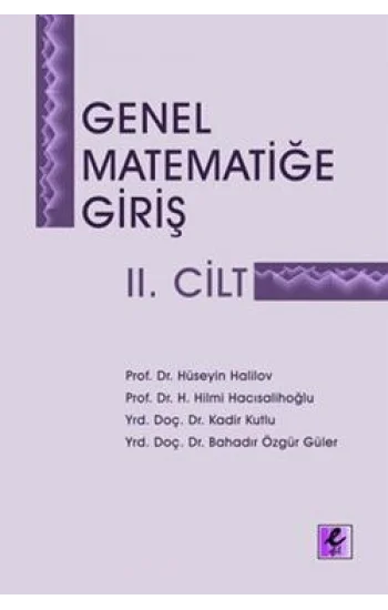 Genel Matematiğe Giriş 2. Cilt