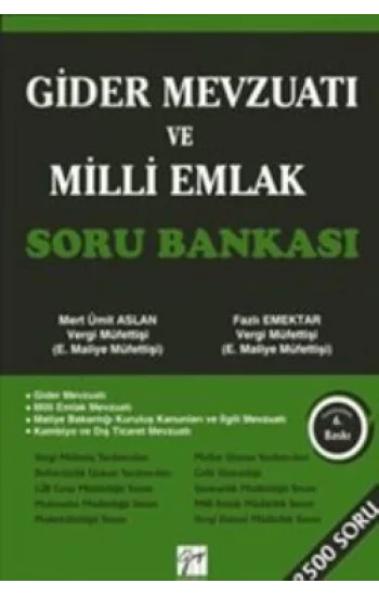 Gider Mevzuatı ve Milli Emlak Soru Bankası