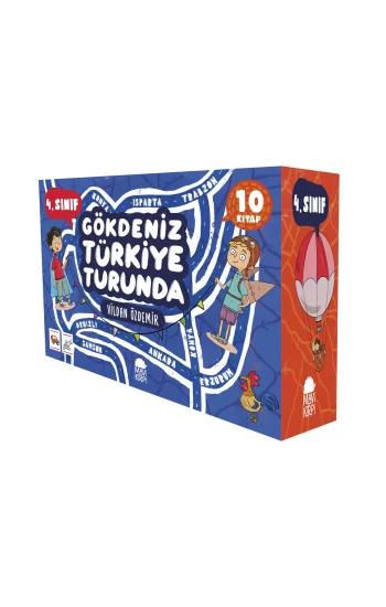 Gökdeniz Türkiye Turunda 4. Sınıf Seti - (10 Kitap)