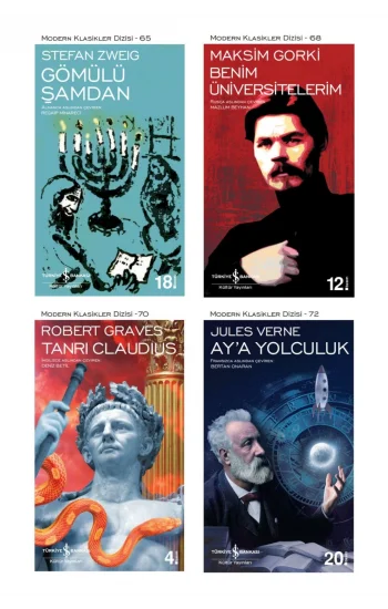 Gömülü Şamdan + Benim Üniversitelerim + Tanrı Claudius + Aya Yolculuk- 4 Kitap Set
