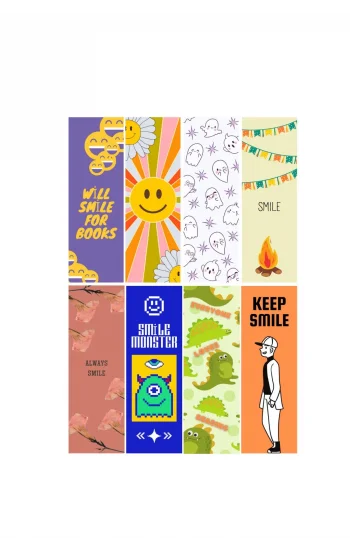 Gülümseme Temalı Kitap Ayraçları 02-