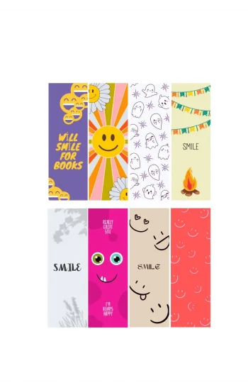 Gülümseme Temalı Kitap Ayraçları 05-