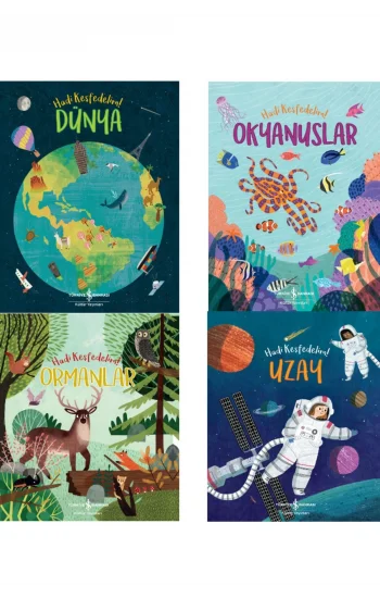 Hadi Keşfedelim Bilim Serisi 7-8-9 Yaş / Okyanuslar - Okyanuslar - Uzay - Dünya - 4 Kitap Set